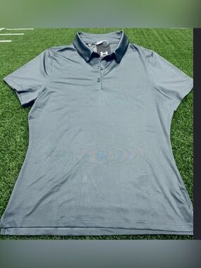 NWT Under Armour Womens Slate Gray Golf Shirt Medium